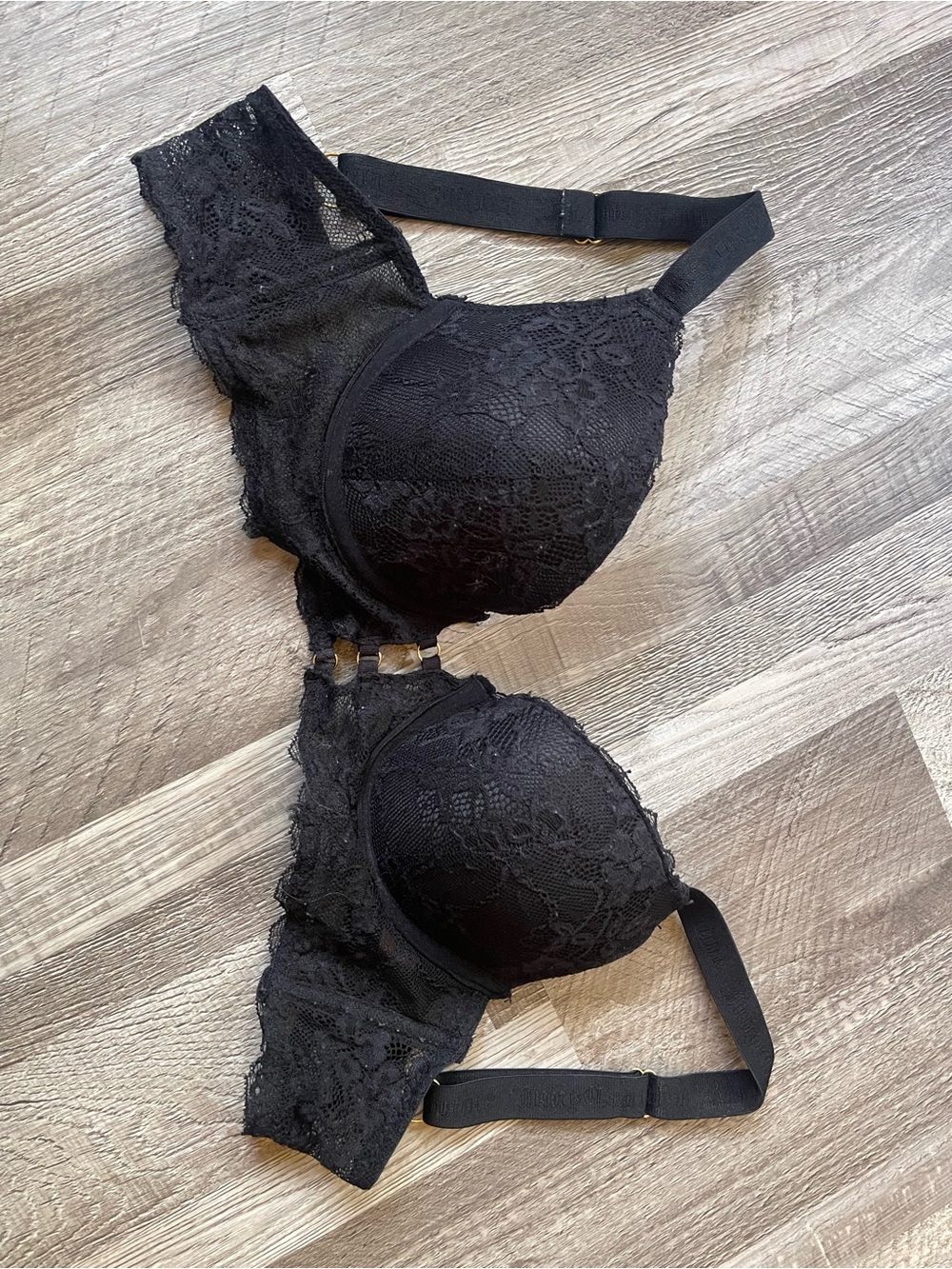 Juicy Couture Black Lace Push-Up Bra